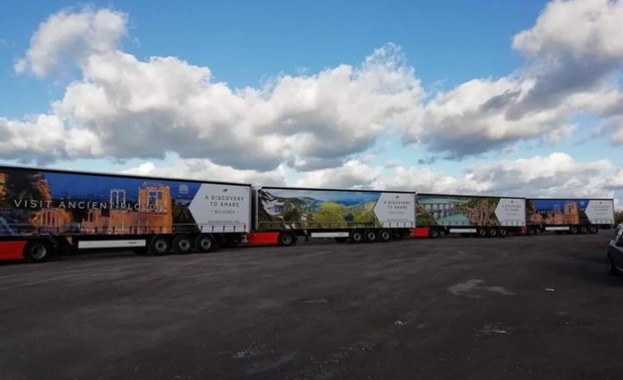 Камиони, изрисувани с красиви места от страната ни, популяризират България