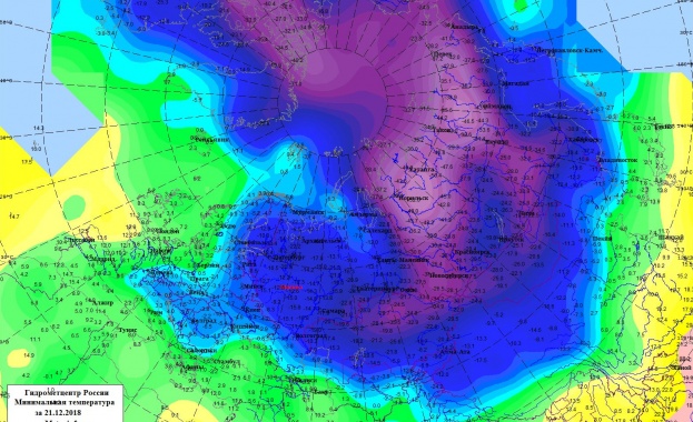 Свирепи студове и температури до минус 55 градуса в Сибир