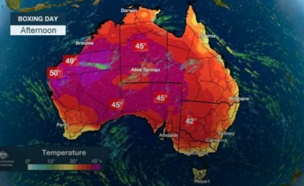 Австралия очаква екстремни горещи вълни след Коледа от над 40°
