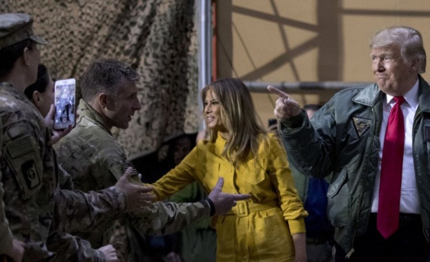 Тръмп пристигна в авиобазата Рамщайн в Германия на връщане от Ирак