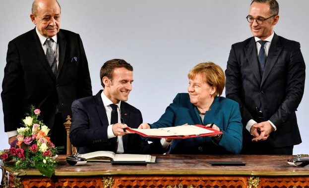 Макрон и Меркел подписаха нов договор за по-солидна Европа 
