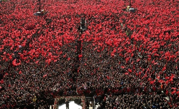 Милион и половина на митинг на Ердоган
