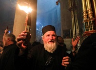 Слизането на Благодатния огън в Гроба Господен в Йерусалим