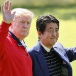 Тръмп и Шиндзо Абе премериха сили на игрището за голф