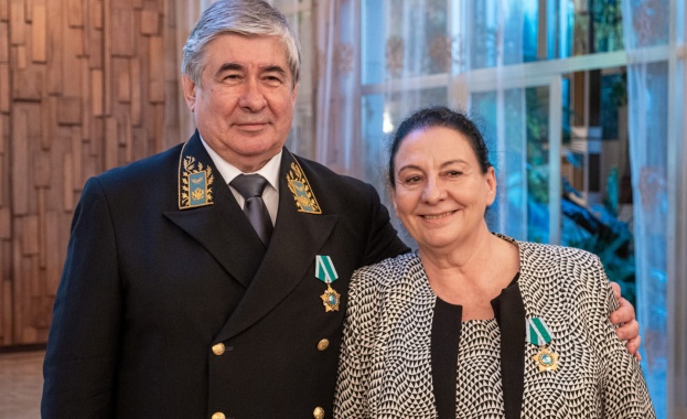 Станка Шопова с Орден на дружбата в Деня на Русия
