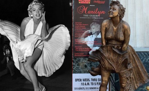 Откраднаха прочутата статуя на Мерилин Монро от Холивуд 