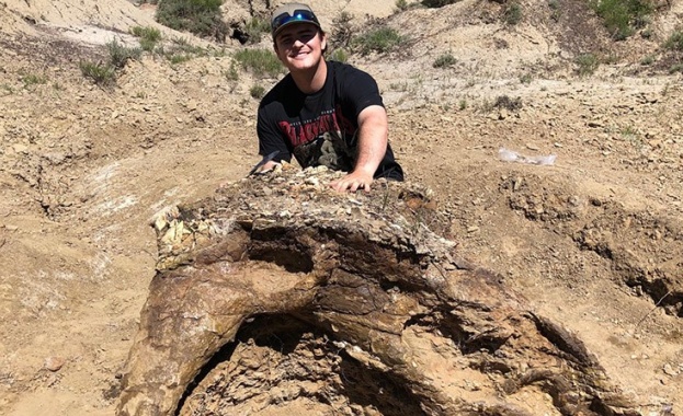 Студент откри динозавърски череп на 65 млн. години при първото си участие в разкопки 