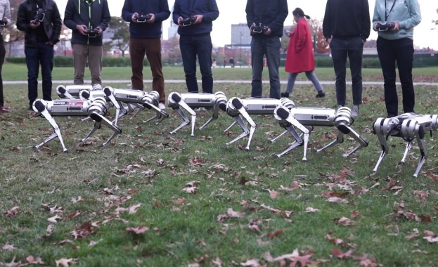 Американски роботи си играят с есенните листа (Видео) (Снимки)