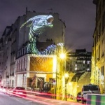 Огромни холограми на динозаври превръщат улиците на Париж в праисторическо сафари (Видео)