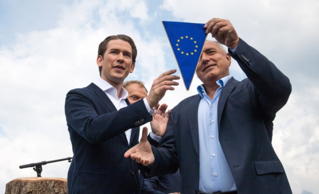 Българският премиер и австрийският канцлер Бойко Борисов и Себастиан