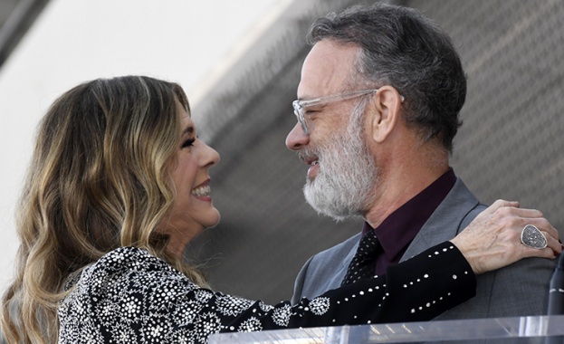 Том Ханкс и съпругата му Рита Уилсън които бяха сред