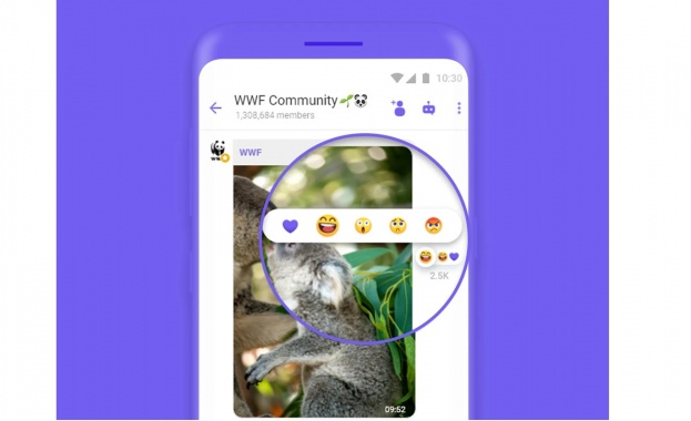 Потребителите ще могат още по-добре да изразяват себе си с реакции в общностите на Viber