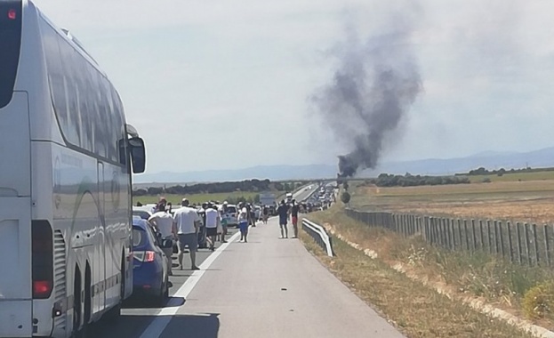 Около 4 км задръстване се образува по АМ Тракия край