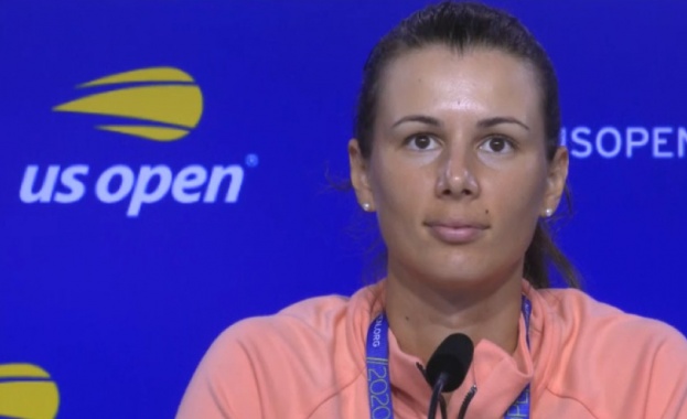 Цветана Пиронкова говори пред медиите на виртуална пресконференция след четвъртфиналния