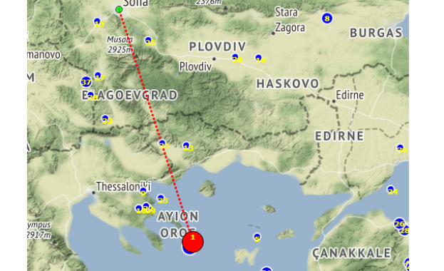 Земетресение в Гърция, усетено и в България