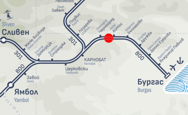 Бързият влак № 3621 от София за Бургас престоява в