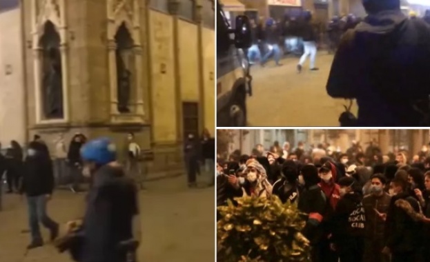 Остри сблъсъци между протестиращи и полиция във Флоренция