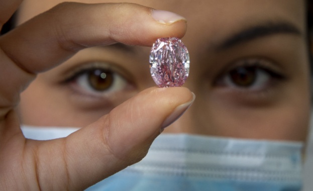 Изключително рядък розов диамант бе продаден на търг в Швейцария