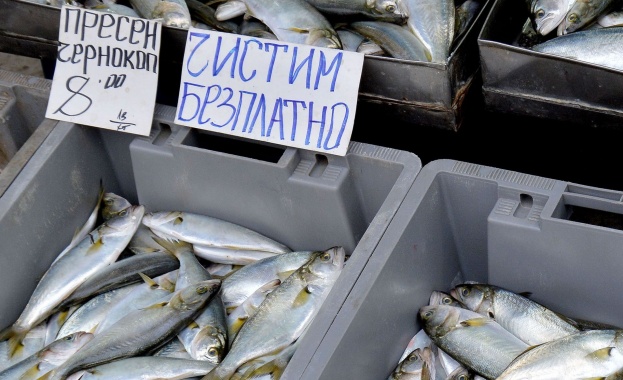 Пазар с прясна риба и морски дарове в София за Никулден