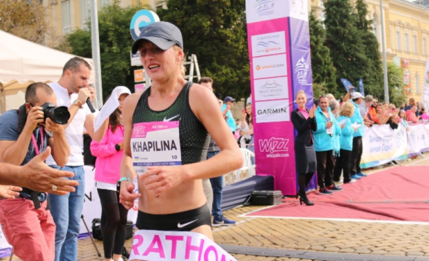Победителката от Софийския маратон през тази година Виктория Хапилина Украйна