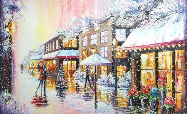 Цяла серия от коледни картини като излязли от приказките е