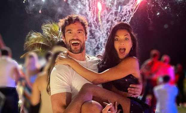 Певицата беше с гаджето си бившият шотландски ръгбист Том