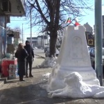 Снежен паметник на Шипка в Пловдив