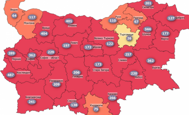 Три нови области на страната отново влязоха в червената зона