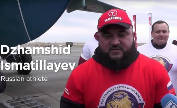 Руският тежкоатлет Джамшид Исматилаев постави рекорд за теглене на самолет
