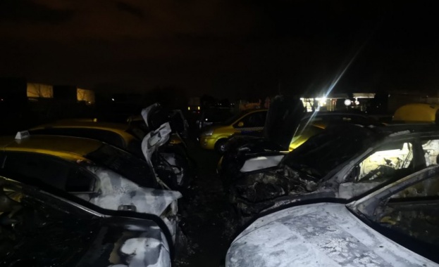 Подпалвач изпепели 8 таксиметрови автомобила в пловдивското село Ягодово Полицията