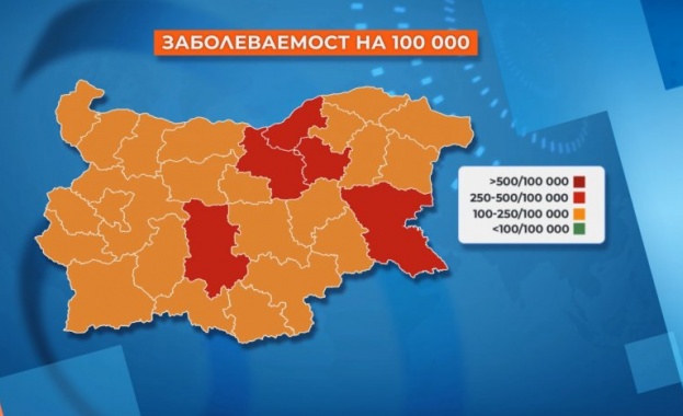 5 области у нас вече са в червената зона на COVID-19 
