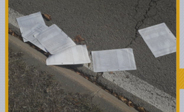 Куп документи с лични данни бяха разпилeни по столичен булевард