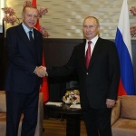 Ердоган пристигна в Русия за разговори с Путин