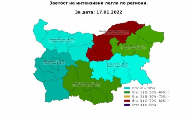 COVID 19 пренатовари болниците в Централната северна част на страната и