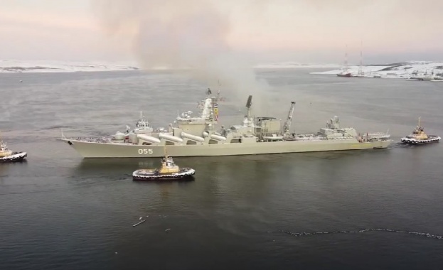 Отряд бойни и спомагателни кораби на Северния флот отработиха противоподводни