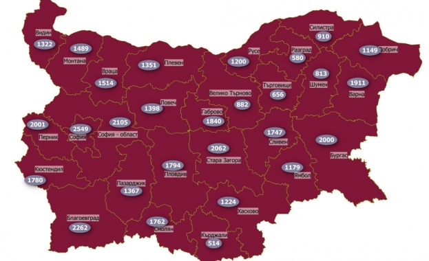 Всички 28 области в страната са в тъмночервената COVID зона
