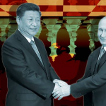 Голяма шахматна дъска, обърната от Путин и Си