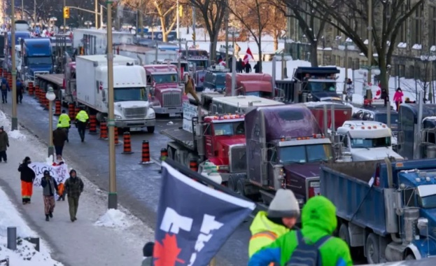Протестите на шофьорите на камиони в Канада заради противоепидемичните мерки