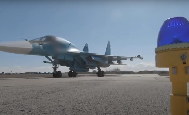 Екипажът на самолет Су 34 на ВВС на Русия унищожи военни