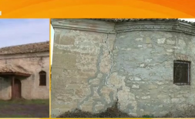 Църквата във варненското село Манастир пострада при вчерашното земетресение с