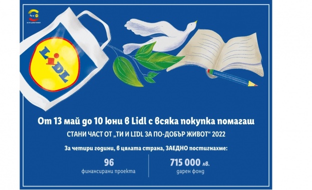 На 13 май стартира инициатива „Ти и Lidl за по-добър живот“ за 2022 г.