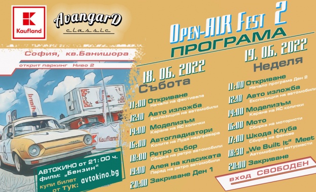 Зрелищно шоу с ретро автомобили на „покрива“ на Kaufland