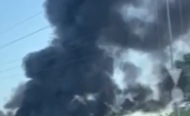 Пожар в депо за отпадъци в бургаския комплекс Меден рудник