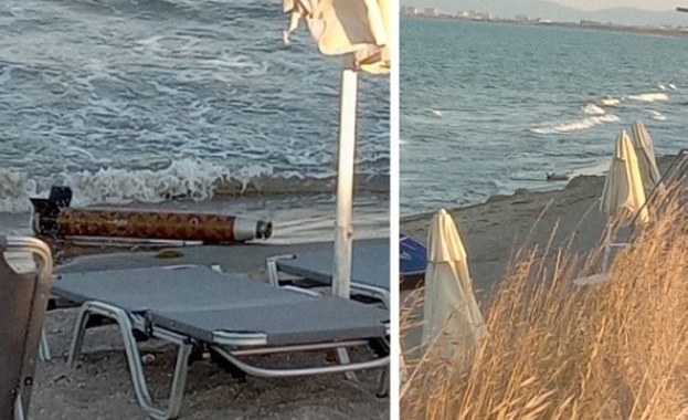 Военен боеприпас изплува на плажа между Поморие и Ахелой вчера