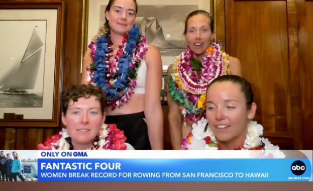 Отбор от четири гребкини постави световен рекорд след като измина