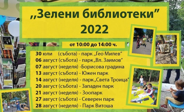 За осми път кампанията „Зелени библиотеки“ гостува в парковете на София 