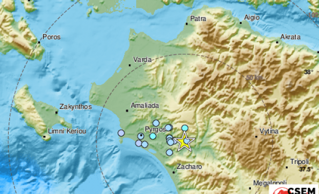 Земетресение с магнитуд 3 6 е регистрирано тази сутрин на гръцкия