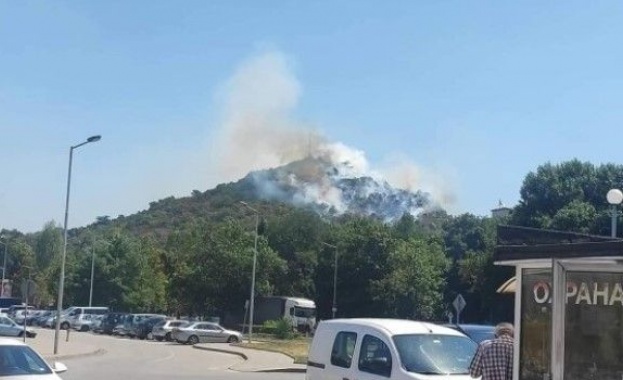 Огромен пожар обхвана Младежкия хълм в Пловдив Гори целият западен