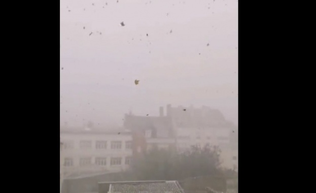Бури които връхлетяха снощи Северна Франция отнесоха покриви на сгради