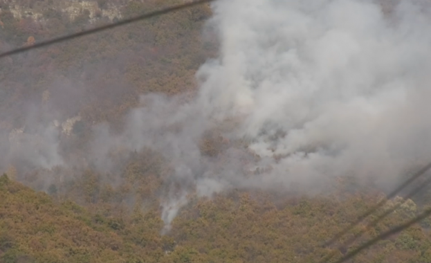 Все още не е потушен пожарът на българо гръцката граница в